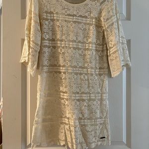 Billabong Lace Bodycon Dress Flared Bell Sleeves